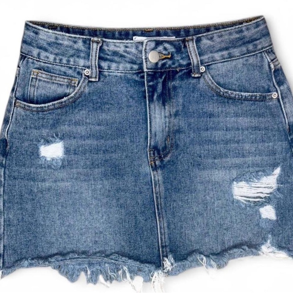 JustFab Blue denim skirt